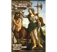 Renaissance Art Notebook, Sandro Botticelli: Dirty gag gift, Paintings with Modern Captions, Joke Journal, Adult Humor Notebook
