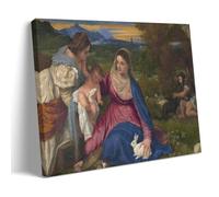 Renaissance Artwork Madonna of The Rabbit by Titian - Wall Decor with Mary, Jesus And Rabbit Canvas Art And Wall Art Picture Print Modern Family Bedroom Decors Frame-style 24x36inch(60x90cm)