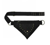Renaissance Bag Faire Festival Fanny Pack for Women - Lace Waist Drop Leg Bag with Utility Hip Belt - Women's Renaissance Accessory, 02-Black, One Size, Fashionable