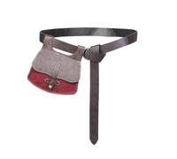 Renaissance Belt 2PCS Medieval Faux Leather Belt with Vintage Handmade Bag and Retro Knight Waist, Renaissance Pouch Set(Style 2)
