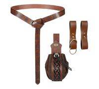 Renaissance Belt Accessories,Medieval Pirate PU Belt Pouch Kit for Women | Cosplay Purse Outfit Supplies for Women Adults Convention Theater Stage Photoshoot Party