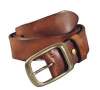 Renaissance Belt Fashion Leather Retro Handmade Copper Buckle Men's Belt Luxury Jeans Wide(95cm,Light Brown)