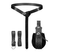 Renaissance Belt Kit | Medieval Pirate PU Belt Pouch Kit for Women,Halloween Cosplay Supplies for Men Women Adults Holiday Festival Theater Collectors Events
