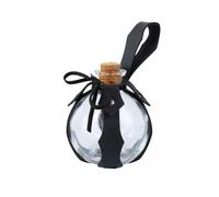 Renaissance Belt Medieval Belt Elf Leaf Leather Case with Glass Magic Bottle Decoration Accessories Embossed Retro Set(Style D)