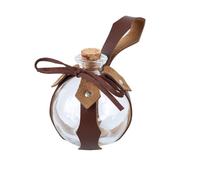 Renaissance Belt Medieval Belt Elf Leaf Leather Case with Glass Magic Bottle Decoration Accessories Embossed Retro Set(Style C)