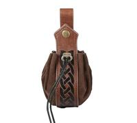 Renaissance Belt Medieval Belt Elf Leaf Leather Case with Glass Magic Bottle Decoration Accessories Embossed Retro Set(Style H)