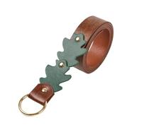Renaissance Belt Medieval Belt Retro Embossed Elf Leaf Leather Dress Clip Viking Knight Cosplay Prop(Style A 1pcs)