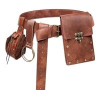 Renaissance Belt Medieval Role Playing Retro Belt Renaissance Copper Coin Waist Bag(Style2)