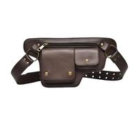 Renaissance Belt Pouch | Adjustable Waist Strap with Bag with Multiple Pockets Renaissance for Pirate Cosplay Race Festival Travel Women Men, Multicolored, Dark Brown, Refer to description