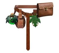 Renaissance Belt Pouch For Women Medieval Steampunk Leather Coin Purse With Adjustable Strap Skirt Hanger Costume Accessories For Festival LARP, 2 Pouch-brown B, Medieval