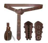 Renaissance Belt Pouch, Medieval Leather Waist Bag, Vintage Accessory, 7.68x9.45x6.69 Inches with Secure Strap and Compact Storage for Cosplay, Costume Events, Festivals, Renaissance Fairs