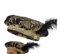 Renaissance Beret Hat - Medieval Hood Renaissance Accessories | Tudor Costume Cosplay Hat for Men - For Parties Carnival Parades Photoshoots Performances Weddings