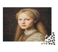 Renaissance Blonde Young Woman Portrait Puzzle 1000pcs (75x50cm) Puzzles, Die Für Erwachsene Und Personen Ab 14 Jahren Geeignet Sind