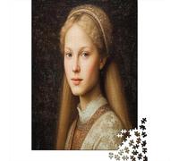 Renaissance Blonde Young Woman Portrait Puzzle 38x26cm/1000pcs Puzzles, Die Für Erwachsene Und Personen Ab 14 Jahren Geeignet Sind