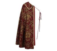 Renaissance Cape Half Shoulder Nobility Costume with Brocade Pattern, Renaissance Coat for Men - for Festivals Cosplay Halloween Role Play and Theatre Performances