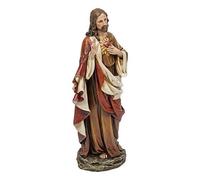 Joseph's Studio by Roman 10.25 Inch Tall Sacred Heart of Jesus figure, Made of Stone Resin and Hand Painted