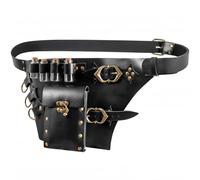 Renaissance Costume Accessories Casual Belt Pouch Waist Thigh Bag Witch Potion Bottle Set Medieval Festival Halloween, Black, Standard, Medieval