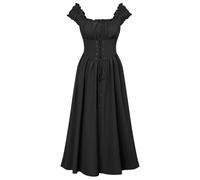Renaissance Costume For Women Festival Fancy Dress Bell Long Sleeve Elastic Dresses Medieval Cottagecore Halloween Costumes Flare Corset Carnival Cosplay