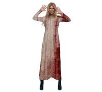 Renaissance Costume For Women Festival Fancy Dress Halloween Skeleton Bodycon Waist Smocked A-Line Dresses Costumes Victorian Short Gothic