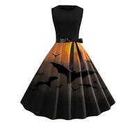 Renaissance Costume For Women Gothic Dresses Witch Dress With Hooded Cape Ladies Bloody Printed Zombie Bride Role Play Elegant Smocked Party Teens/Women