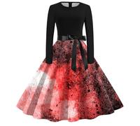 Renaissance Costume For Women Halloween Party Dress Gothic Horror Ladies Waist Smocked A-Line Dresses Elegant High-Low Hem Victorian Short Carnival Cosplay