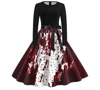 Renaissance Costume For Women Halloween Party Dress Gothic Horror Ladies Waist Smocked A-Line Dresses Elegant High-Low Hem Victorian Short Carnival Cosplay