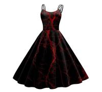 Renaissance Costume For Women Halloween Party Dress Witch With Hooded Cape Waist Smocked A-Line Dresses Medieval Victorian Short Cocktail Swing