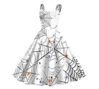 Renaissance Costume For Women Halloween Party Dress Witch With Hooded Cape Waist Smocked A-Line Dresses Medieval Victorian Short Cocktail Swing