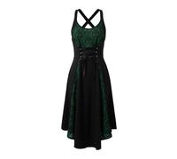 Renaissance Costume For Women Hoodie Dress Witch With Hooded Cape Waist Smocked A-Line Dresses Elegant High-Low Hem Cloak Medieval Halloween Carnival Cosplay