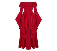 Renaissance Costume For Women Vintage Maxi Dresses Womens Elegant A-Line Dress Plus Size Medieval Halloween Victorian Short Carnival Cosplay
