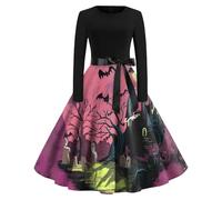 Renaissance Costume For Women Vintage Maxi Dresses Womens Halloween Skeleton Bodycon Dress Ladies Bloody Printed Zombie Bride Role Play Medieval Perfect Fancy Events