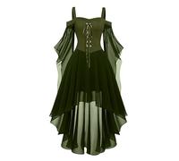 Renaissance Dress Fallen Angel Costume Women Halloween Costumes Women Lace Up Plus Size Cold Shoulder Halloween Dress Halloween Outfits Women Gothic Dress Halloween Plus Size Dresses