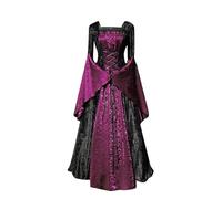 Renaissance Dress Gothic Clothes Medieval Costume Women Plus Size Hocus Pocus Costumes Victorian Fancy Dress Witch Outfit Sanderson with Hooded Vampire Halloween Costume Women Cosplay Costume Dresses