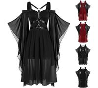 Renaissance Dresses Women's Palace, Medieval Queen Maxi Dress, Victorian Princess Dress with Trumpet Sleeves, Retro Cocktail Dress, Floor Length, Halloween, Carnival Costume, Party Dress, S-5XL