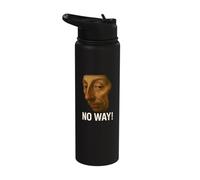 Renaissance Face with Text No Way Stainless Steel Insulated Water Bottle