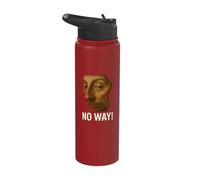 Renaissance Face with Text No Way Stainless Steel Insulated Water Bottle