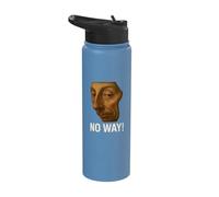 Renaissance Face with Text No Way Stainless Steel Insulated Water Bottle