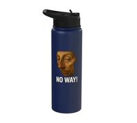 Renaissance Face with Text No Way Stainless Steel Insulated Water Bottle