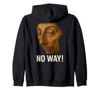 Renaissance Face With Text No Way Zip Hoodie