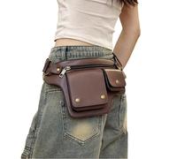 Renaissance Fanny Pack - 1 Piece, Adjustable Waist Strap - Vintage 32 cm Bag | Multi-Compartment Leather Bag for Women, Men, Costumes, Pirates, Cosplay, Running, Fest