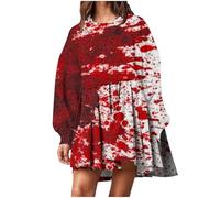 Renaissance Gothic Dress Womens Halloween Dresses Hooded Witch Medieval Bloody Horror Costume Vintage Victorian Plus Size Party