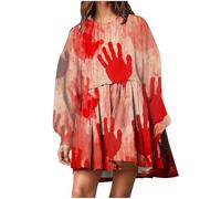 Renaissance Gothic Dress Womens Halloween Dresses Hooded Witch Medieval Bloody Horror Costume Vintage Victorian Plus Size Party
