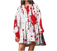 Renaissance Gothic Dress Womens Halloween Dresses Hooded Witch Medieval Bloody Horror Costume Vintage Victorian Plus Size Party