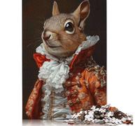 Renaissance Grey Squirrel Puzzle 500 Pieces Jigsaws Puzzles for Adults Educational Game for Adult Teenagers 500pcs (52x38cm)