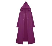 Renaissance Hooded Cloak Three Buckle Medieval Robe Grim Reaper Cape Wizard Robe Halloween Performance Attire Gothic Garment Set