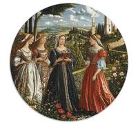 Renaissance Landscapes,Puzzles Elegant Figures Gardens And Classical Architecture Gemusterte Nachhaltige Puzzles Für Erwachsene Hochwertige Holzspielpuzzles 1000pcs (67.5x67.5cm)