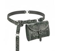 Renaissance Leaf Purse Ren Faire Bag Medieval Belt Pouch Vintage ELF Fairy Accessory Faux Leather, Green, Medieval