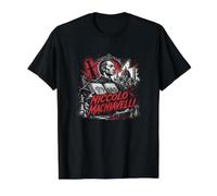 Renaissance Niccolo Machiavelli Chess Philosophy Value Graphic T-Shirt, Men, Black, L
