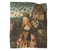 Renaissance Painting Printed Blanket 3D Bees Queen Castle Design Bedspread Soft Warm Microfiber Throws And Patchwork Quilts 40x50inch(100x130cm)