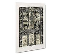 Renaissance Period Pattern by Albert Racinet Canvas Print | Gallery Wrapped 30mm Frame Wall Art | 30x20 inches | Ready to Hang | Modern Abstract Picture | Living Room Bedroom Lounge Office